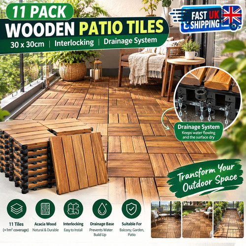 Interlocking wooden decking - wooden,