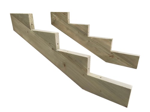 Deck step stringer kit wooden - step,