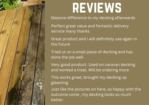 Wooden decking cleaner - decking, removes