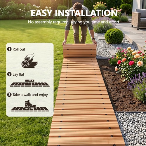 Wooden garden pathway - garden, outdoor