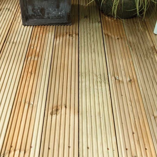 Wooden garden decking - decking, boards