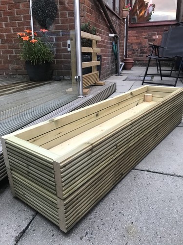 Wooden garden decking - wooden,