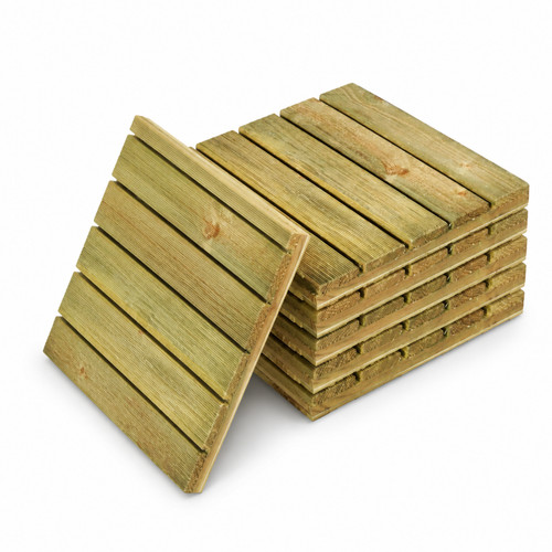 Wooden decking tiles - decking, non-slip