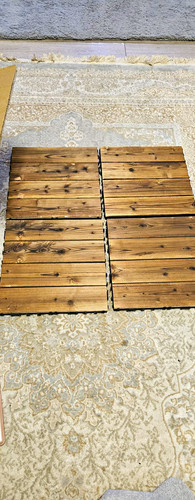 12x wooden decking tiles - 12x, 30x30
