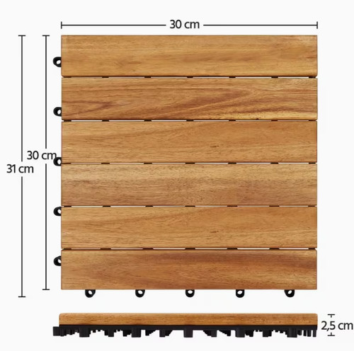 Interlocking wooden decking - 54,