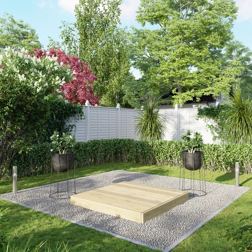 Timber wooden decking kit - wooden,
