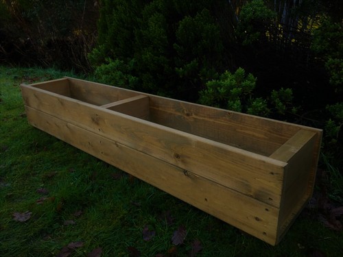 Large wooden planter - planter, long