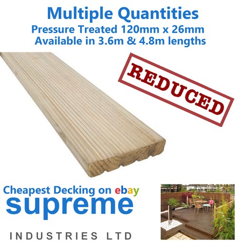 Treated timber decking 120mm - timber,