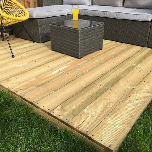 Treated wood decking kit 4m - kit, 2.4m