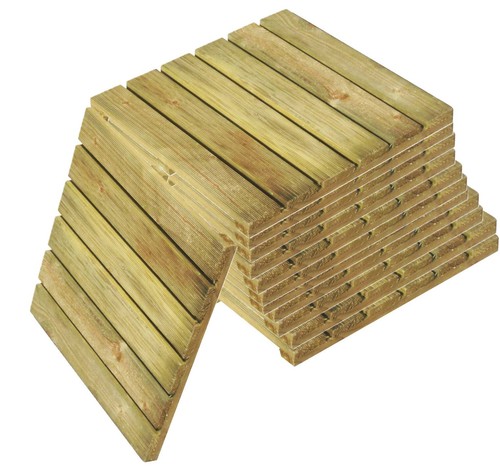 Wooden decking floor tiles - decking,