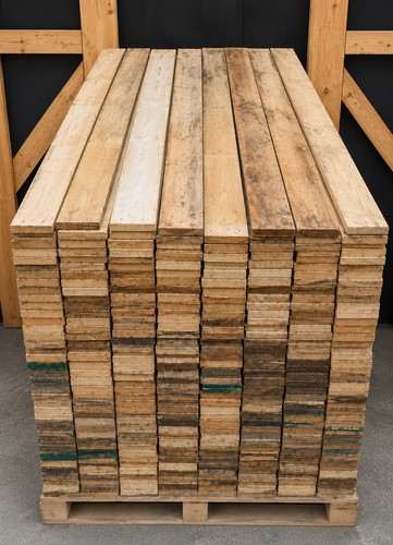 Reclaimed pallet wood wall - wood,