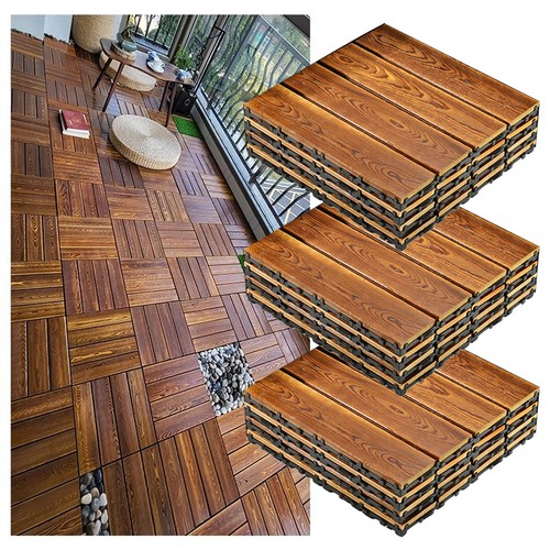12pcs wooden decking tiles - wooden,