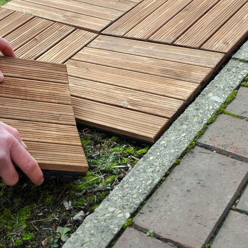 Anti slip wooden garden patio - anti-slip,