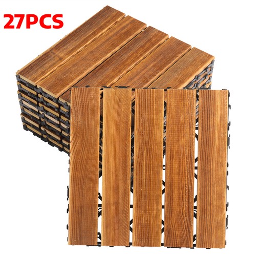 Interlocking wooden deck tiles - wooden,